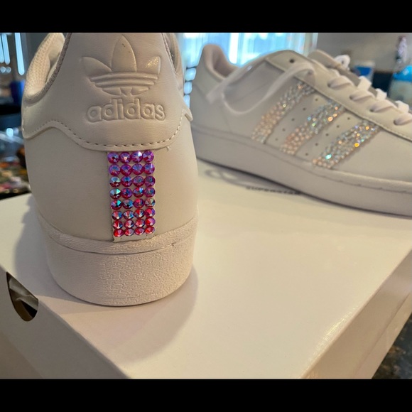 Adidas Superstars Custom w/Swarovski Crystals - Picture 9 of 16